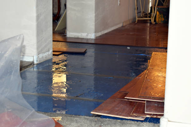 Professional Flood Damage Restoration technician working in Winterport, ME